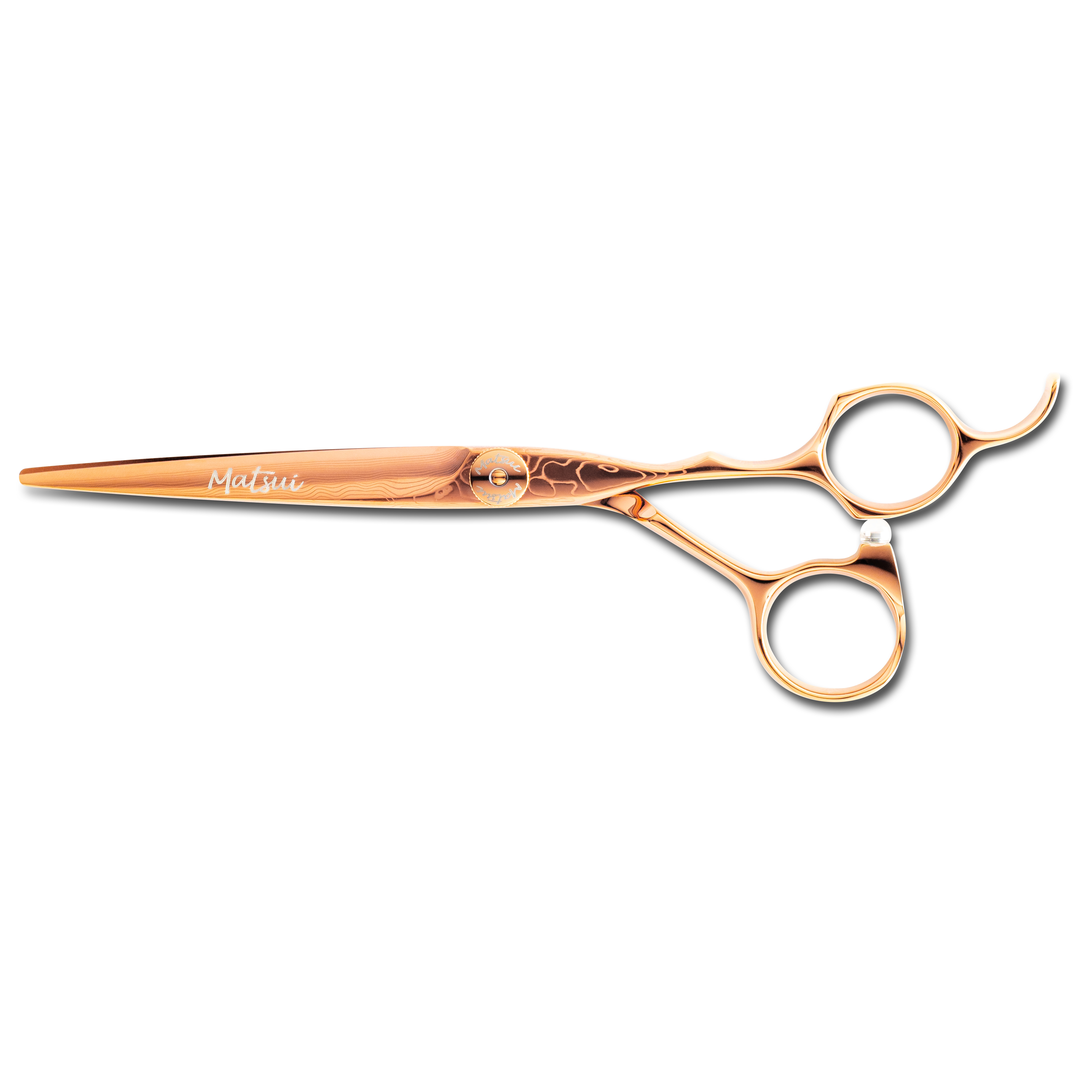 Signature Damascus Crane Scissor Rose Gold