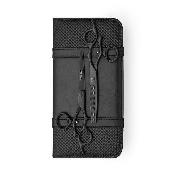 Premium Matsui VG10 Matte Black Swivel Scissor Thinner Combo (6974973411389)