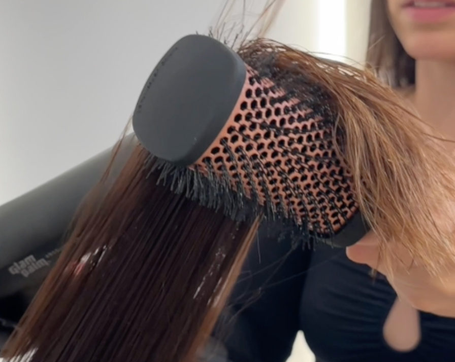 Square Ceramic Ionic Hair Brush - Rose Gold