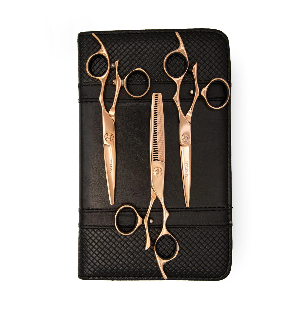 Premium Matsui VG10 Rose Gold Swivel Scissors