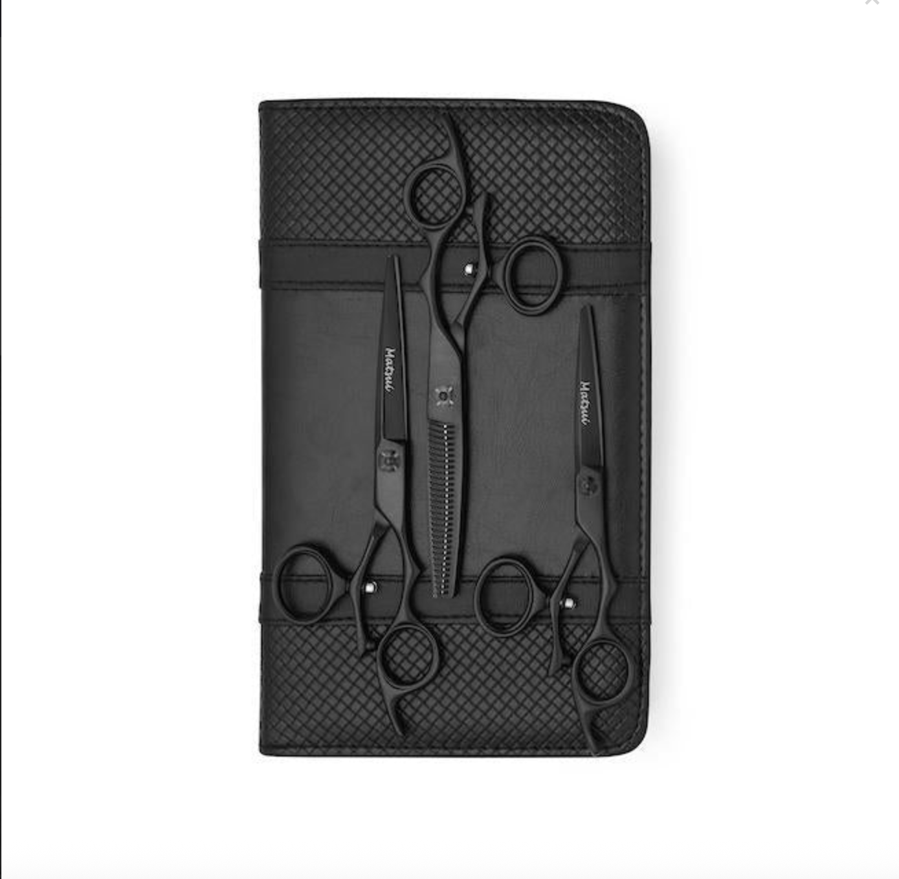 Premium Matsui VG10 Matte Black Swivel Scissors
