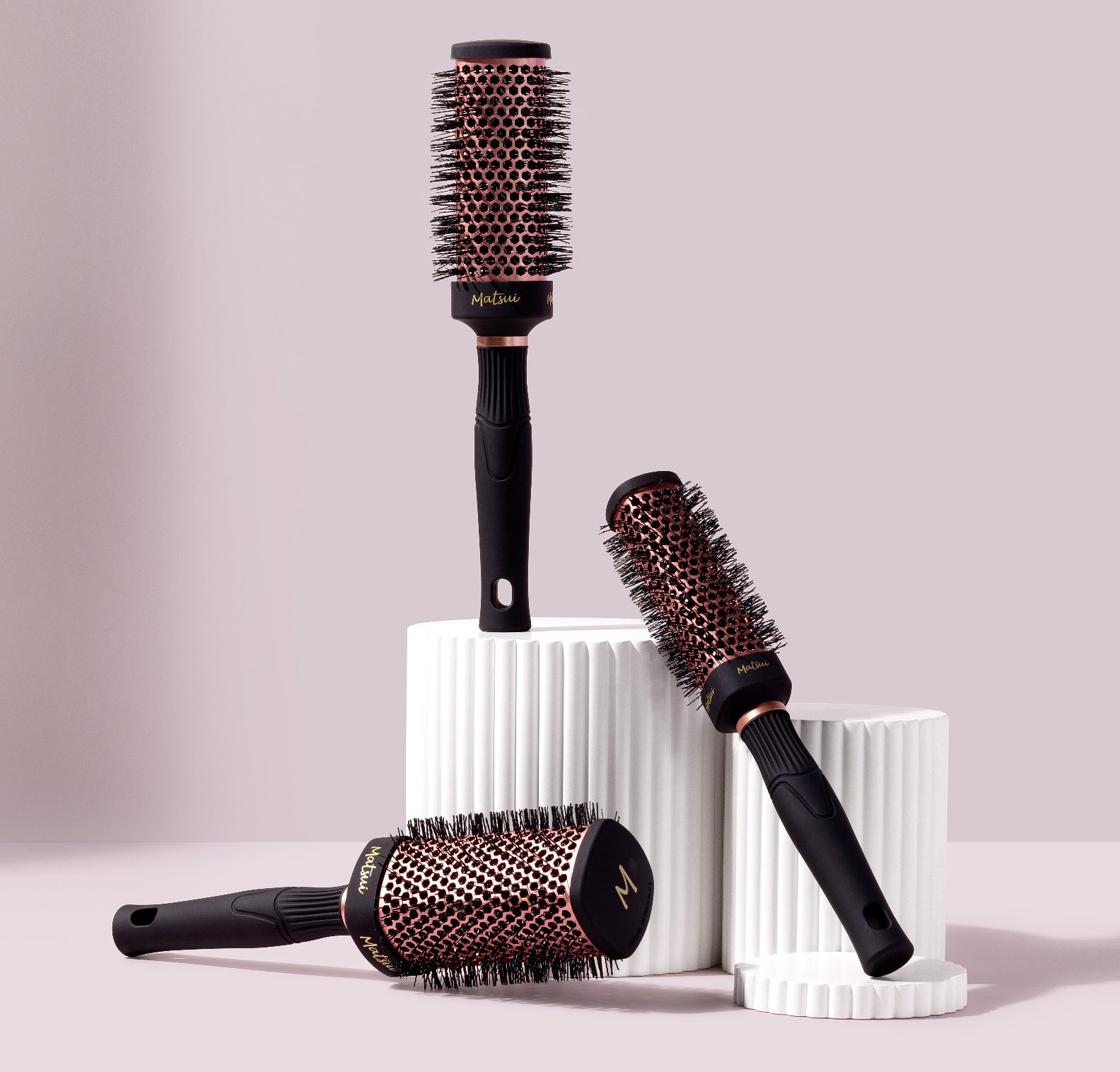 Square Ceramic Ionic Hair Brush - Rose Gold
